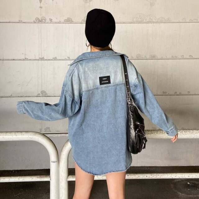 バックタグデニムシャツ