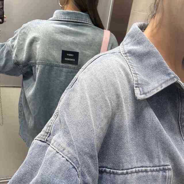 バックタグデニムシャツ