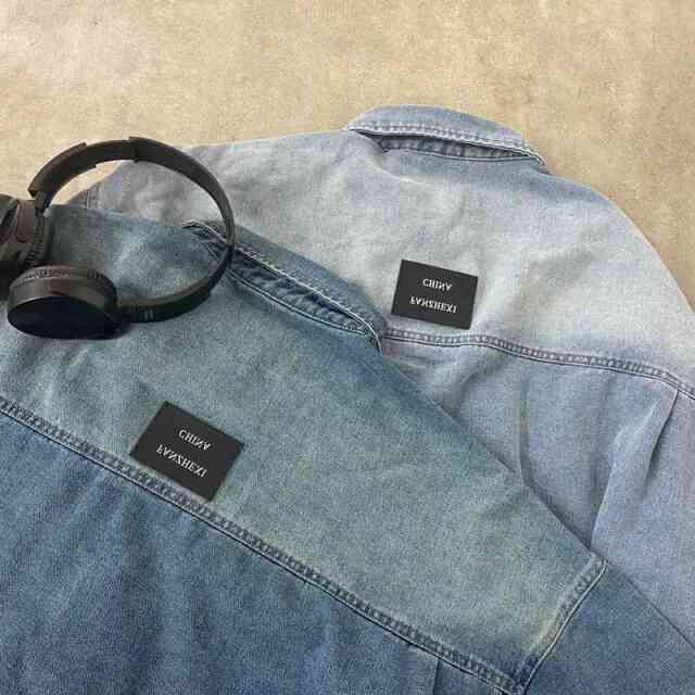 バックタグデニムシャツ