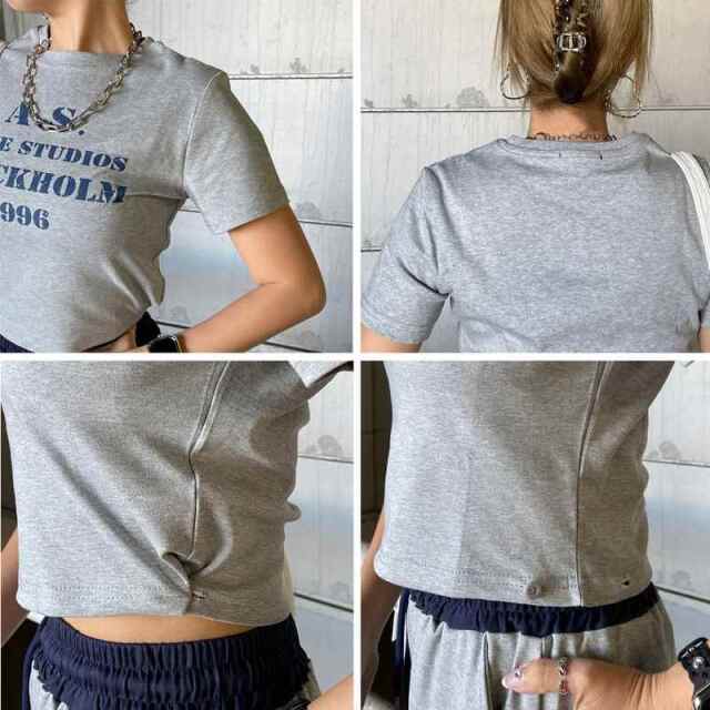 ウエスト配色ワイドパンツ・Tシャツセットアップ