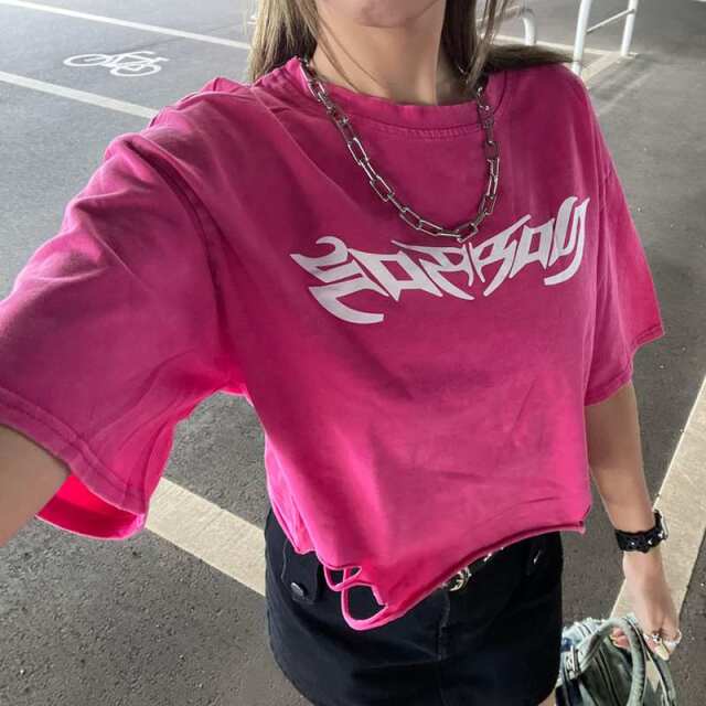 ダメージショートTシャツ