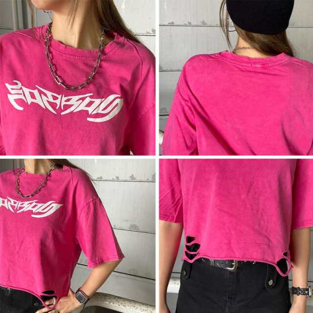ダメージショートTシャツ