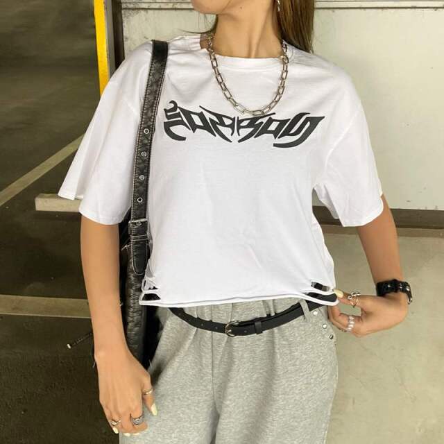 ダメージショートTシャツ