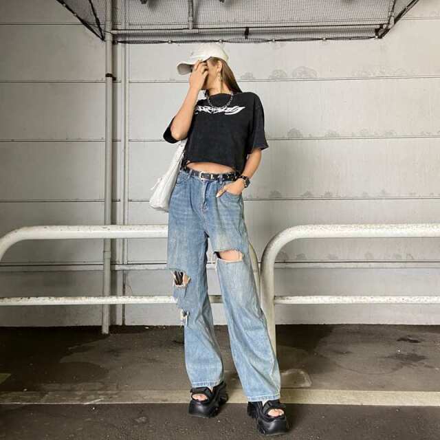 ダメージショートTシャツ
