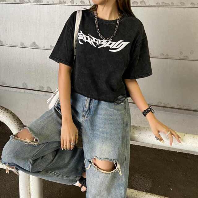 ダメージショートTシャツ