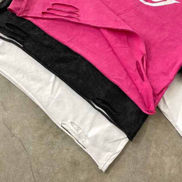 ダメージショートTシャツ