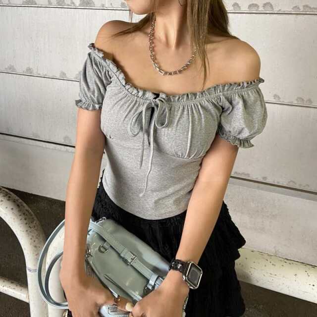 フロントリボン2WAYトップス