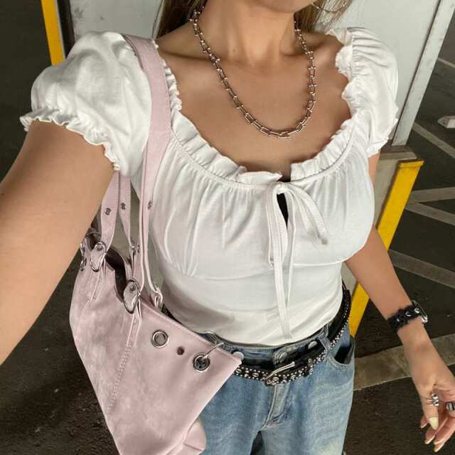フロントリボン2WAYトップス