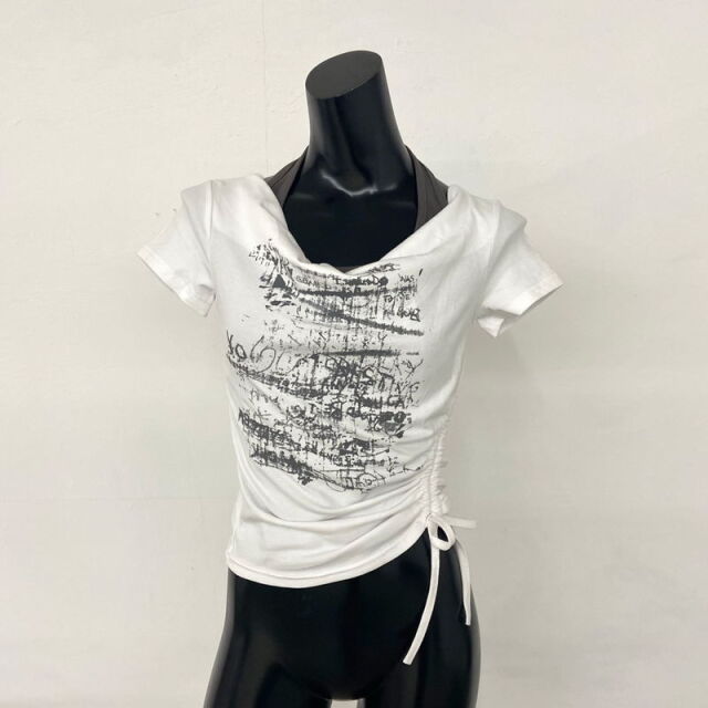 サイドドロストアンサンブル風トップス