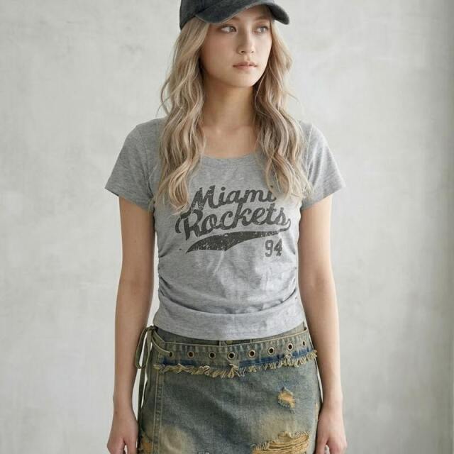 アメカジサイドドロストTシャツ