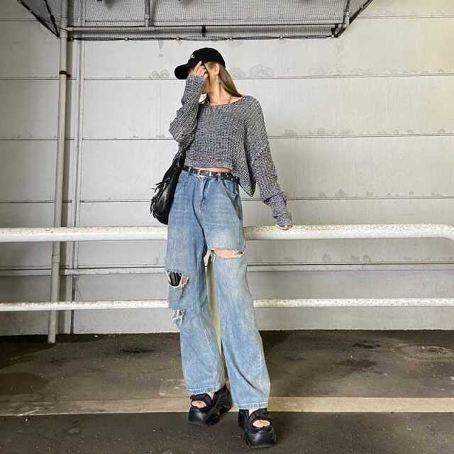 MIX透かしプルオーバー