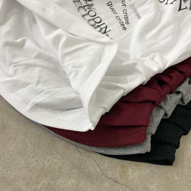オフショルサイドドロストTシャツ