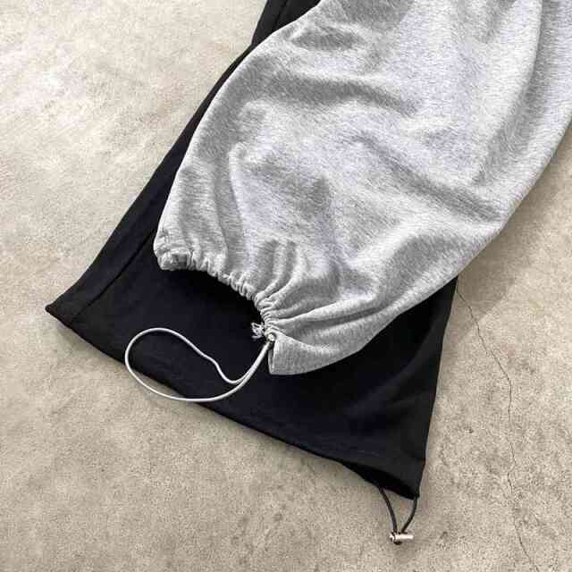 ベルト付きスタッズカットワイドパンツ