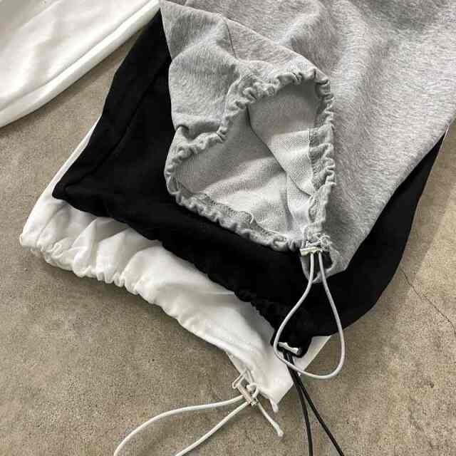 ベルト付きスタッズカットワイドパンツ