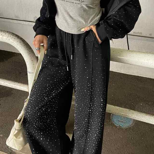 ストーンカットカーブパンツ