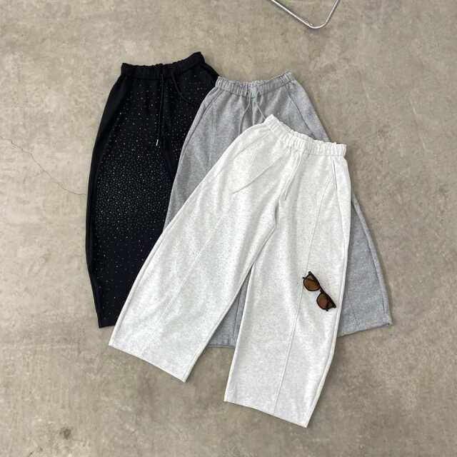 ストーンカットカーブパンツ