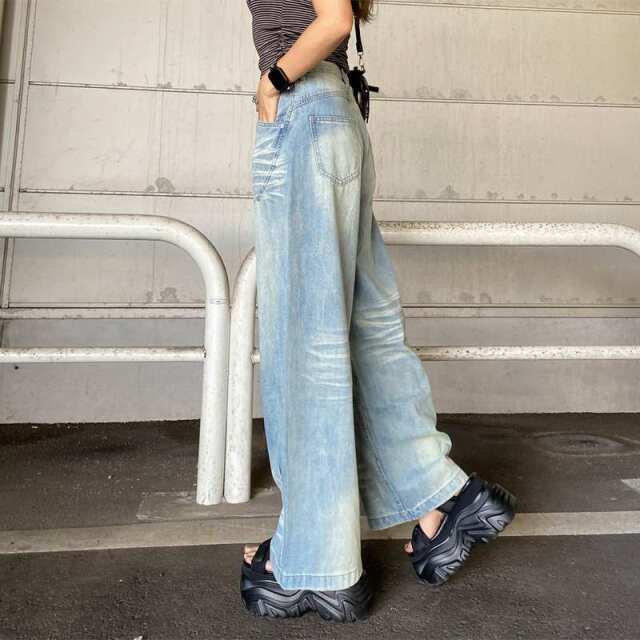 デニムワイドパンツ