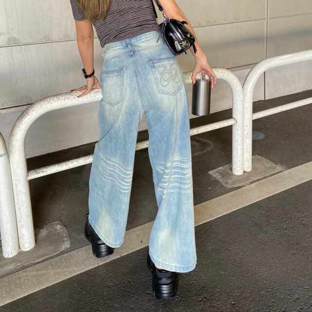 デニムワイドパンツ