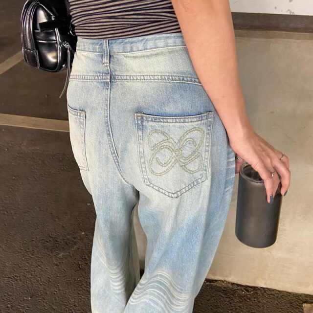 デニムワイドパンツ