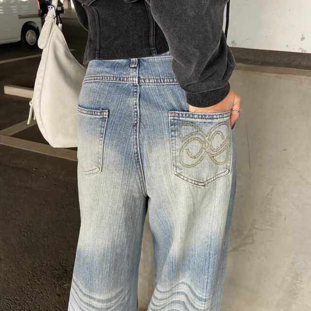 デニムワイドパンツ
