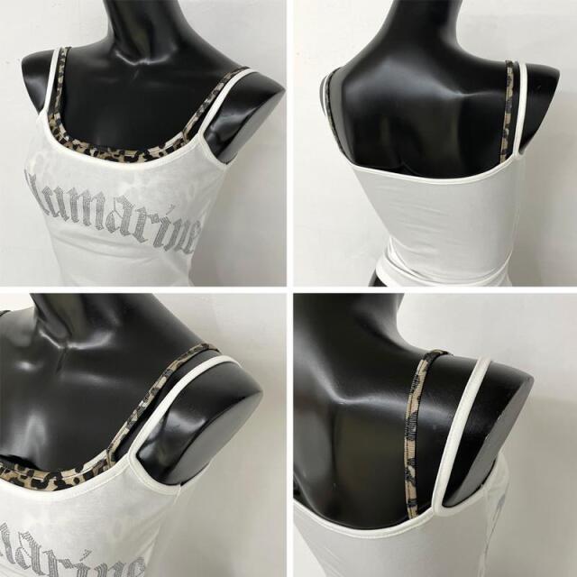 ストーンロゴヒョウ柄アンサンブルタンクトップ