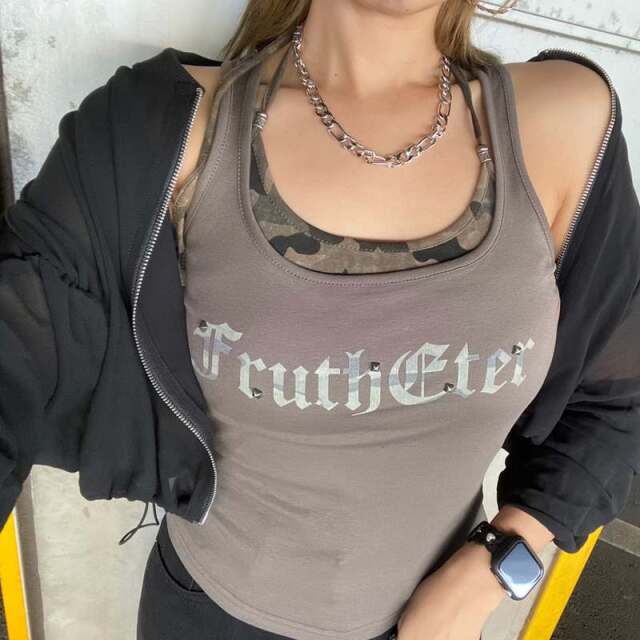 迷彩ロゴアンサンブルタンクトップ