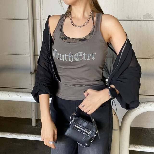 迷彩ロゴアンサンブルタンクトップ
