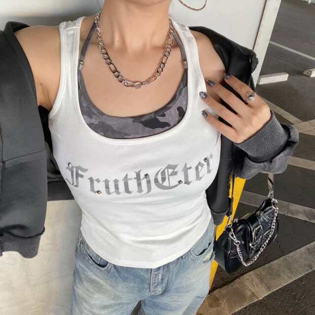 迷彩ロゴアンサンブルタンクトップ