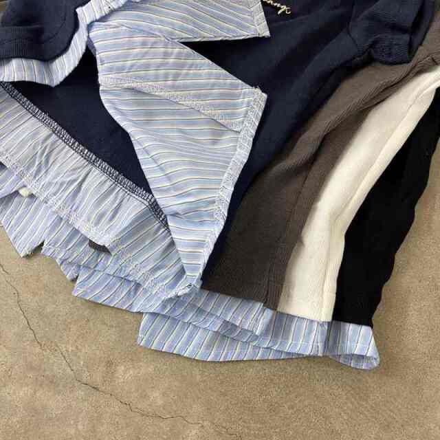 シャツアンサンブル風プレートトップス
