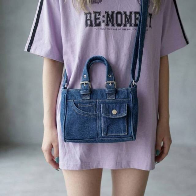 デニムミニバッグ