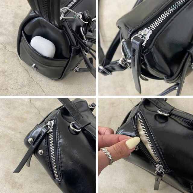 ZIPミニボストンバッグ