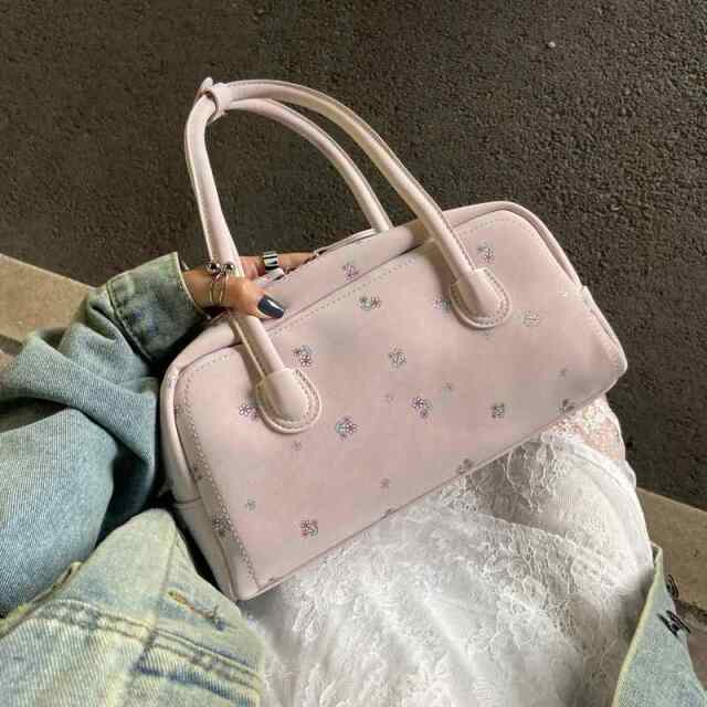 花柄ボストンバッグ