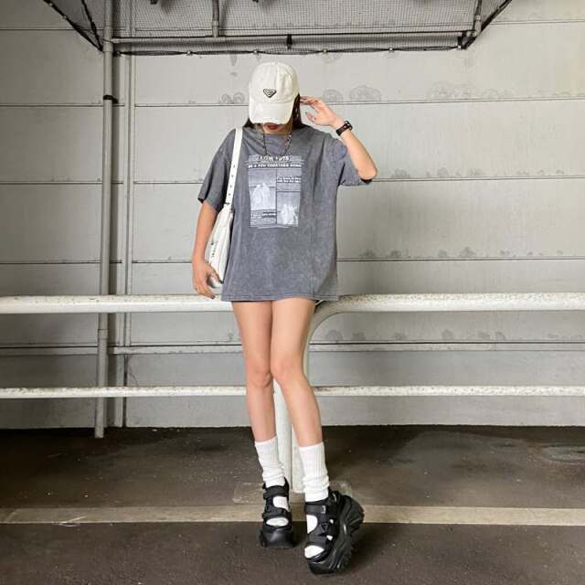 ブリーチ転写ビッグTシャツ