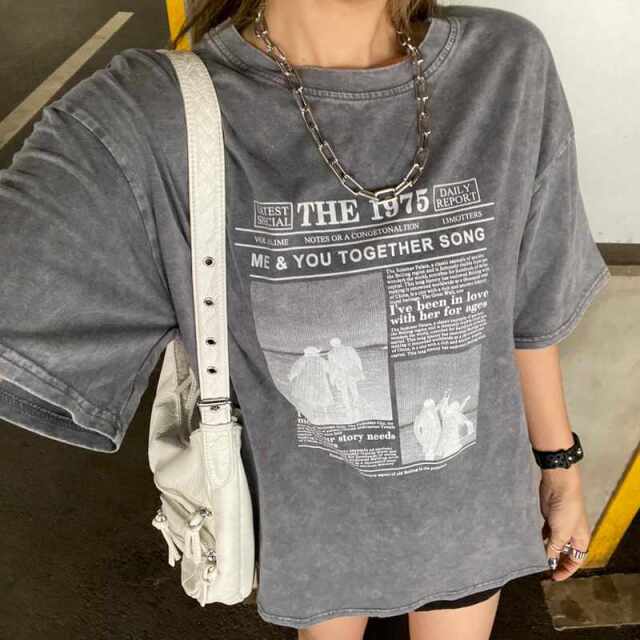 ブリーチ転写ビッグTシャツ