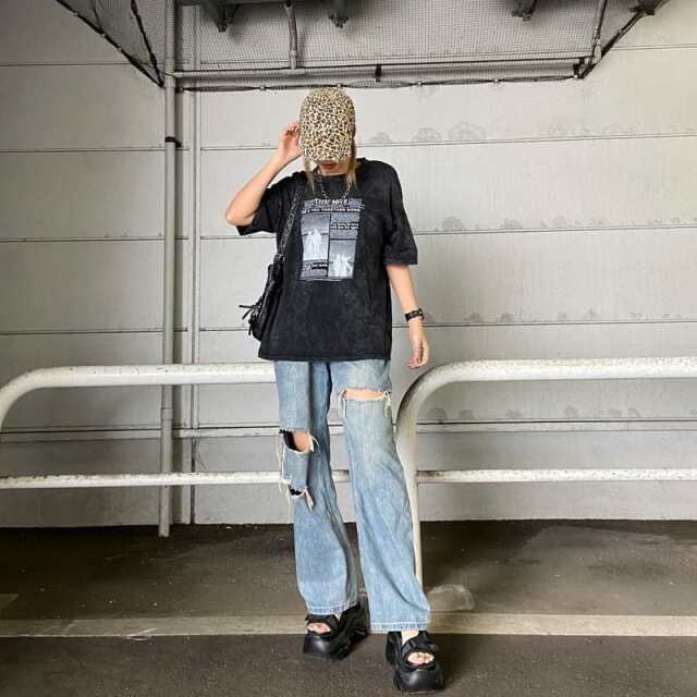 ブリーチ転写ビッグTシャツ