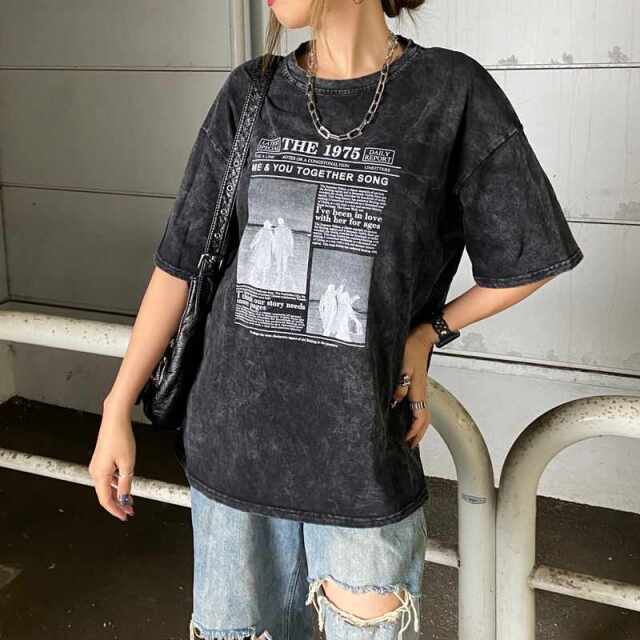 ブリーチ転写ビッグTシャツ