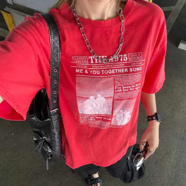 ブリーチ転写ビッグTシャツ
