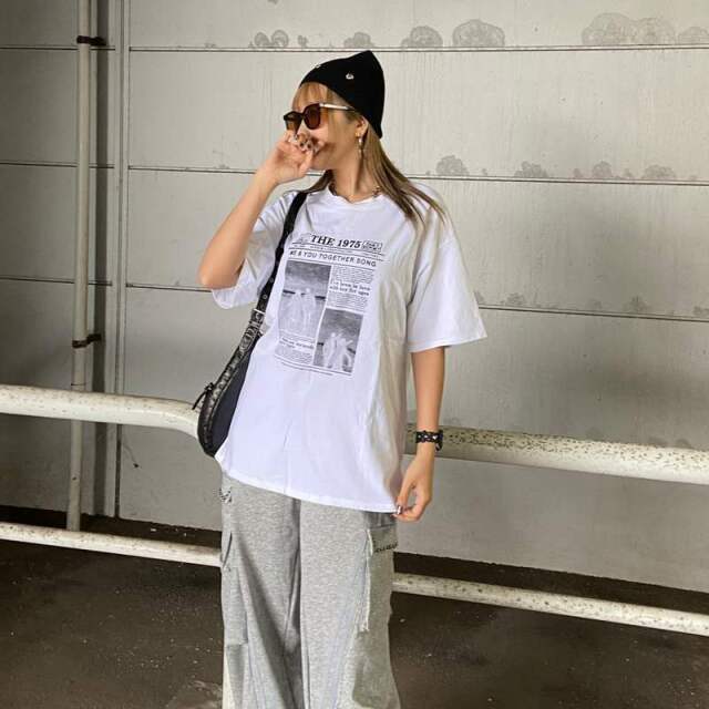 ブリーチ転写ビッグTシャツ