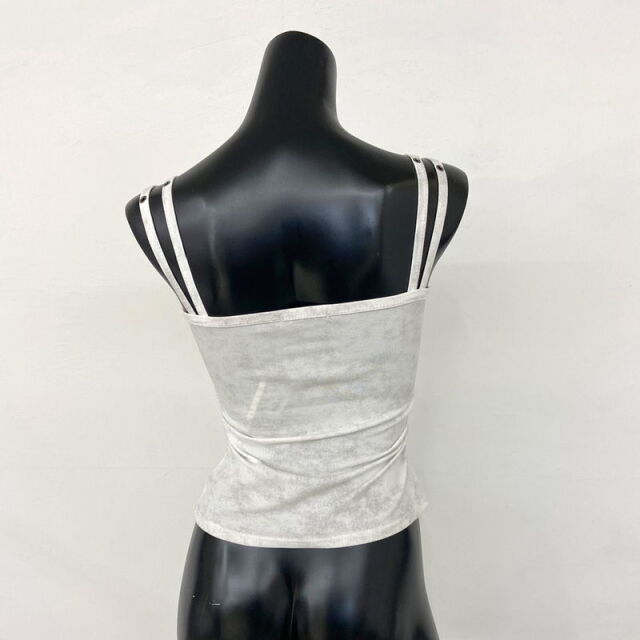 ハトメ使いロゴタンクトップ