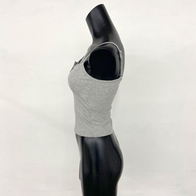 レースヘンリーリブキャミソール