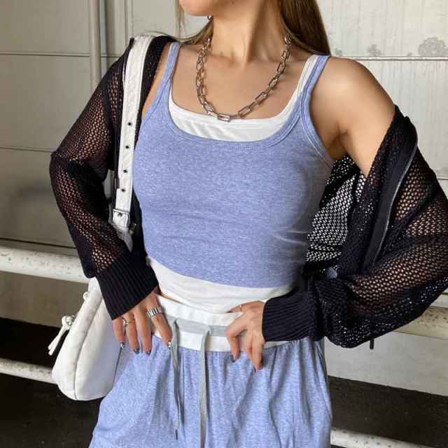 アンサンブル風タンクトップ・パンツセットアップ