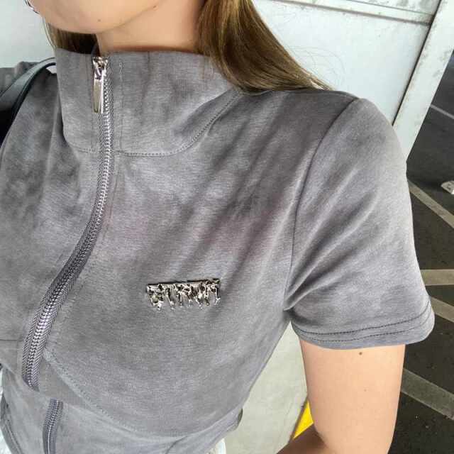 プレートWZIPポロシャツ