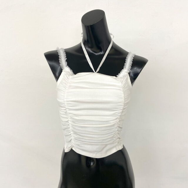 フロントドロストリボンキャミソール