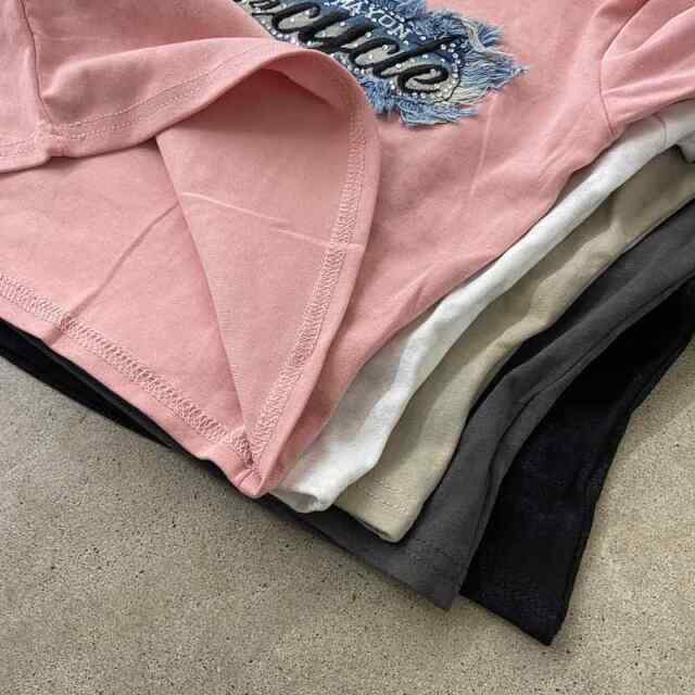 デニムストーンロゴチビTシャツ