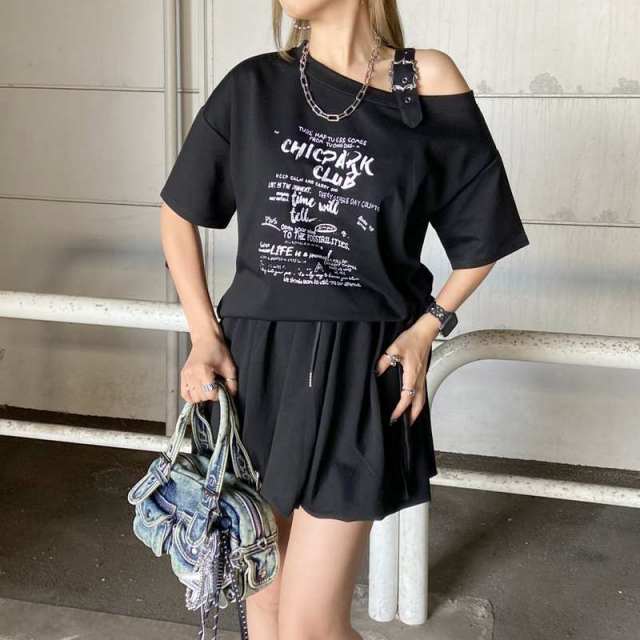 ワンショルダートップス・スカートセットアップ