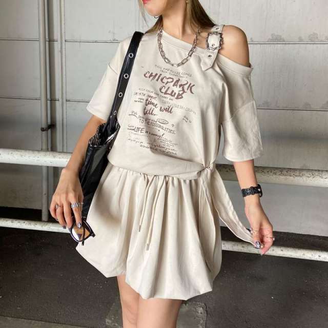 ワンショルダートップス・スカートセットアップ
