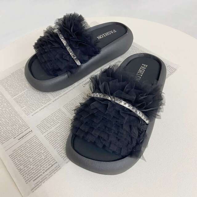 チュールサンダル