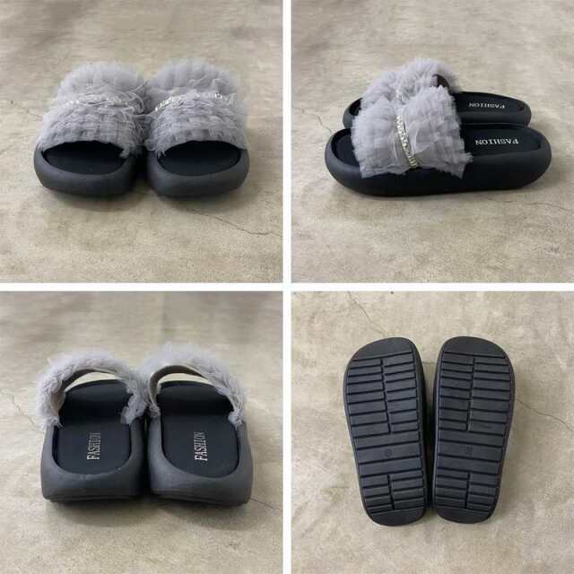 チュールサンダル