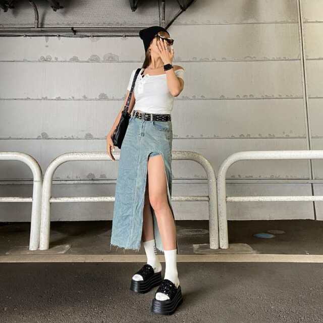 スパンコール厚底サンダル