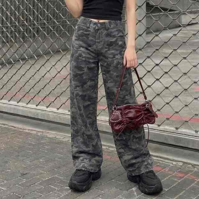 迷彩ワイドパンツ
